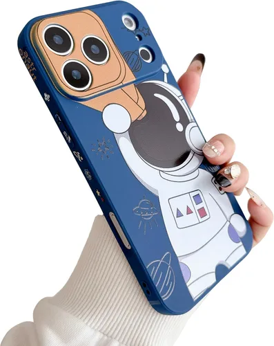 Miniatura 33 de Yonds Queen para iPhone 7 Plus / 8 Plus, linda funda con diseño de astronauta de dibujos animados, elegante parachoques de TPU suave, protectora
