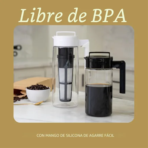 Miniatura 5 de Takeya Cafetera de café frío Tritan - Jarra hermética con tapa sin fugas - Elaborador de café frío sin BPA con mango de silicona - Jarra apta