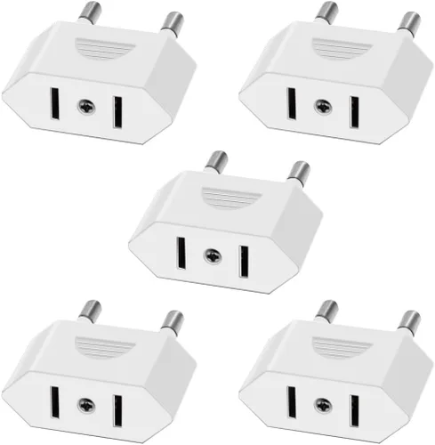 Miniatura 7 de UE a EE. UU., enchufe de conversión de viaje europeo, CN/US 2 agujeros a UE 2 enchufe cilíndrico, CN US a UE Adaptador de enchufe convertidor de CA