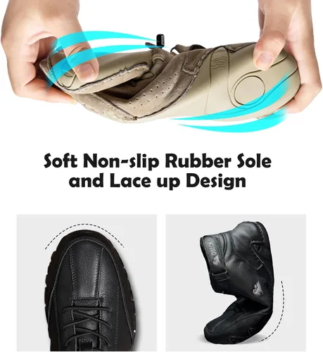 Miniatura 30 de JishinGal Botas Chukka de ante para hombre, ligeras, descalzas, para caminar, al aire libre, informales, italianas, hechas a mano, de caña alta, sin