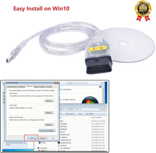 Miniatura 4 de BMW INPA OBD2 Cable K DCAN K+ DCAN Cable KCAN DCAN Adaptador DCAN K+ Ediabas Cable BMW (Interruptor)