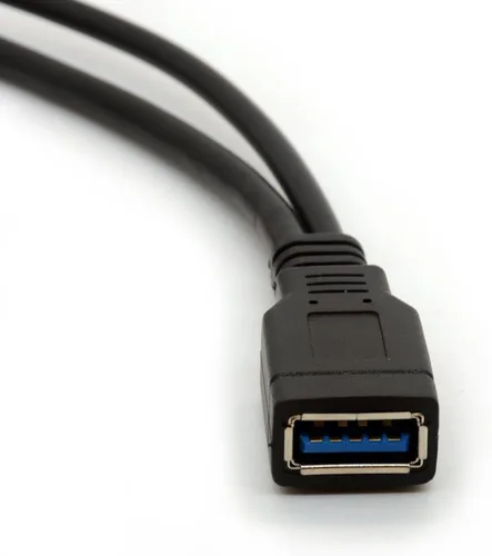 Miniatura 3 de Cable USB 3.0 Cables de carga de alimentación dual Adaptador Y Tipo A Cable Macho a Hembra Código de Extensión de 11.8 in