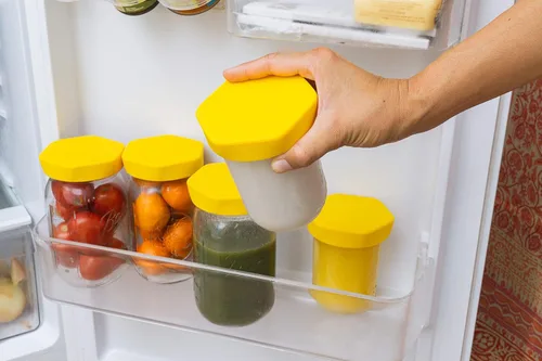 Miniatura 7 de HOUSERRY DELUXE Tapa de tarro Mason de 100% silicona de fácil agarre fácil de abrir - 3 piezas (boca regular, naranja)