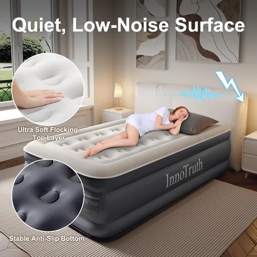 Miniatura 2 de InnoTruth Colchón de aire matrimonial con bomba integrada, ganador del premio Family Choice, colchón inflable, cama de aire elevada de 18 pulgadas