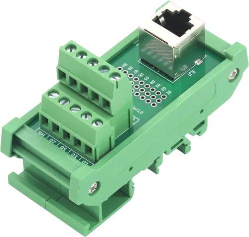 Miniatura 4 de Tablero de ruptura de distribución del conector Ethernet del soporte del carril del estruendo RJ45 8P8C, conector vertical unidireccional del bloque