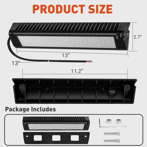 Miniatura 6 de Luz LED para porche exterior de casa rodante, impermeable, 10-30 V CC, baja corriente, accesorio de iluminación de 13 pulgadas, 90 W, 2800 lúmenes
