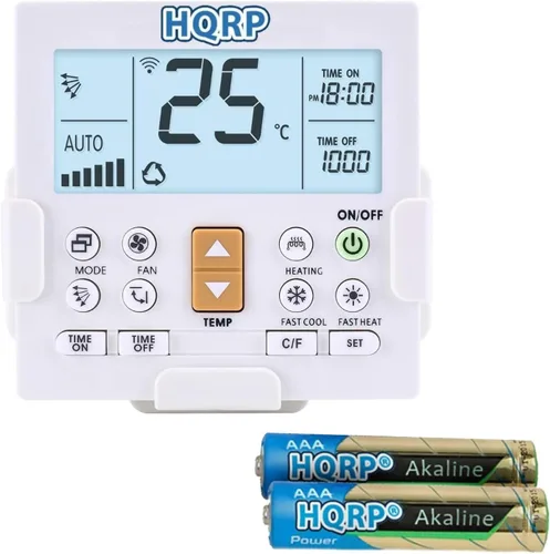 HQRP Mando a distancia universal para aire acondicionado: Ventana AC, Split AC, Mini Split AC etc. Compatible con Gree Midea Fujitsu Mitsubishi Lg