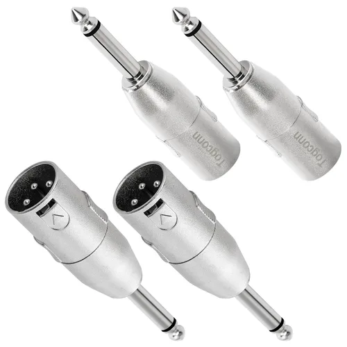 Miniatura 15 de Adaptador TRS de 1/4" a XLR 2 paquete - Adaptadores XLR macho y hembra de 6.35mm 1/4