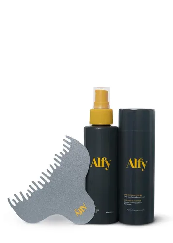 Alfy Kit de iniciación – Fibras capilares para adelgazar el cabello – Fibras de queratina de primera calidad para hombres y mujeres – Fibras Rubio