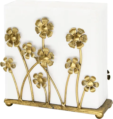 Miniatura 3 de OwlGift Servilletero de hierro vintage para mesa, soporte de pañuelos de granja de girasol, dispensador de servilletas de cóctel, servilleta rústica