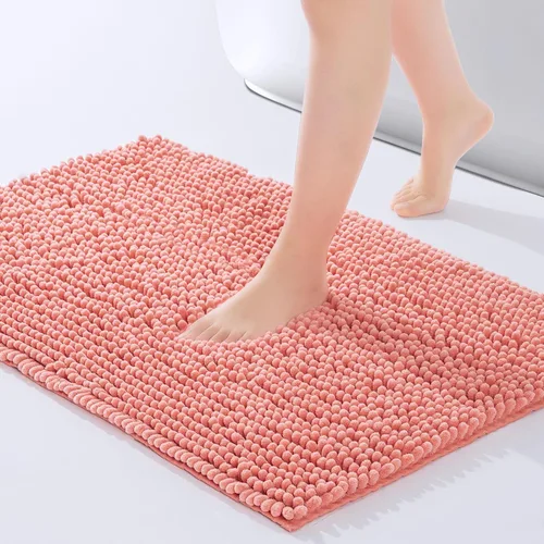 Miniatura 9 de FRESHMINT - Alfombras de baño de chenilla, 32"x20", alfombra antideslizante para el piso del baño y la bañera, alfombra de ducha suave y lavable