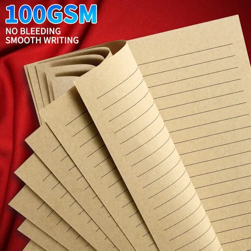 Miniatura 4 de Papel rayado A5 vintage recargable, papel de recambio retro A5 para carpetas de 6 anillos, planificador, diario de viaje, cuaderno, papel de relleno