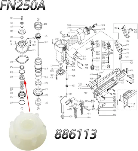 Miniatura 4 de Parada de parachoques de pistón 886113 compatible con cable Porter RN175 tipo 1 RN175 tipo 2 FN250A
