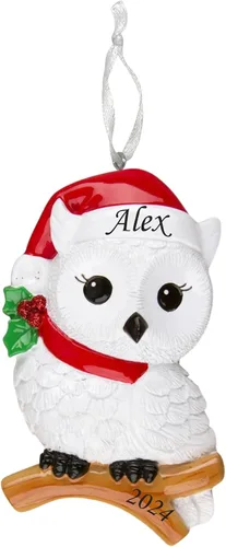 Miniatura 11 de 2025 Adorno de Navidad personalizado para niños – Recuerdo festivo con nombre y año personalizados – Adorno de árbol de Navidad con diseño de animal
