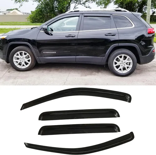 Miniatura 12 de Deflectores de ventilación de viento para ventana lateral para Jeep Wrangler (TJ) 1997-2006 de 2 puertas, 2 piezas de cinta de canal exterior