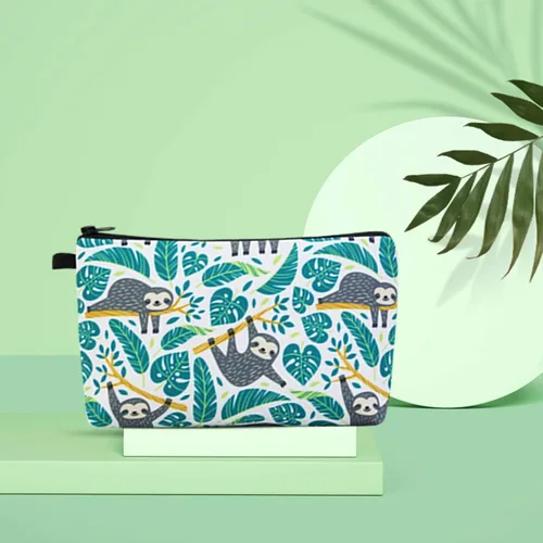 Miniatura 7 de MAGEFY Bolsa de maquillaje pequeña impermeable, bolsa de cosméticos portátil de viaje con cremallera, bolsa de maquillaje ligera