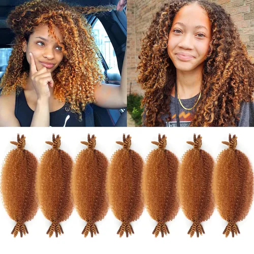 Miniatura 43 de 3 paquetes de cabello trenzado Marley Twist de 8 pulgadas, cabello afro twist elástico preseparado para rastas suaves de imitación, cabello