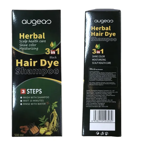 Miniatura 6 de Champú instantáneo para teñir el cabello a base de hierbas para cabello gris, 16.9 onzas líquidas, para mujeres y hombres, champú de tinte negro 3
