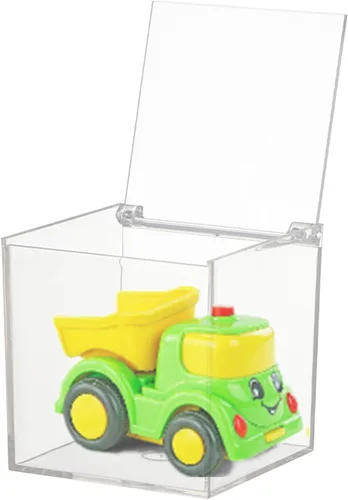 Miniatura 19 de KissYou Caja de acrílico con tapa, caja transparente con tapa con bisagras, almacenamiento de acrílico, soporte para cápsulas de café, organizador