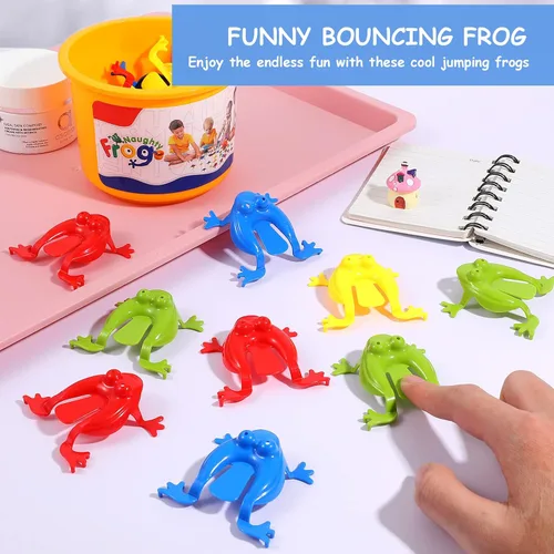 Miniatura 2 de Toyvian Paquete de 12 juguetes de salto de colores surtidos para niños, regalos de fiesta para niños, Pascua, cumpleaños, bolsas de regalo