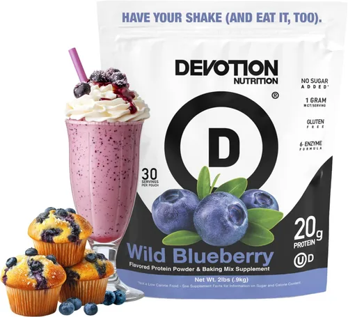 Miniatura 17 de Devotion Nutrition Brownie - Proteína en polvo para batidos, hornear, brownies, postres, 0.71 oz de aislado de suero y mezcla de caseína, sin azúcar