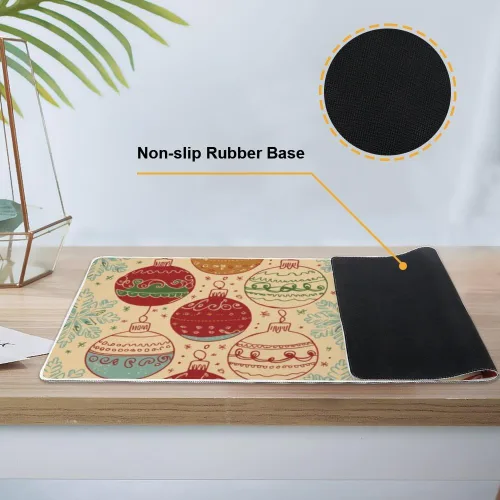 Miniatura 3 de Alfombrilla de mouse con adorno rojo vintage, alfombrilla de mouse grande para juegos con base de goma antideslizante, alfombrilla de trabajo