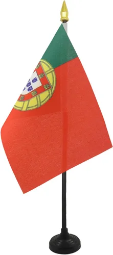 Miniatura 21 de AZ FLAG Bandera de mesa de Albania de 4 x 6 pulgadas - Bandera de escritorio albanesa 5.9 x 3.9 in - Tapa de lanza dorada