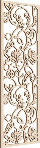Miniatura 57 de 9 3/8"W x 24 3/8"H x 1/4"T Caspio Decorativos Paneles De Pared De Madera De Calado, Roble Rojo rojo (Red Oak)