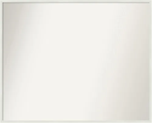 Miniatura 792 de Amanti Art Espejo de baño blanco para sobre el fregadero, 32 x 45 pulgadas, espejo de tocador rectangular blanco esbelto, marco de madera moderno