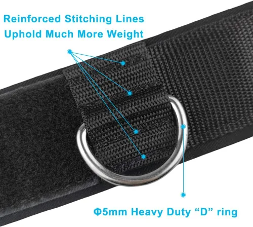 Miniatura 5 de Correas acolchadas de tobillo para máquina de cable, puños de tobillo con bolsa gratis, ideal para crossfit, fisicoculturismo, gimnasio