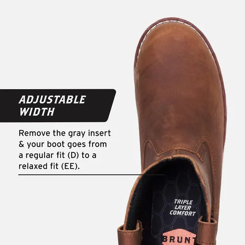 Miniatura 5 de BRUNT Bolduc (Punta Comp) - Marrón - Bota de Trabajo Wellington Impermeable de Cuña con Tiradores de 9" - Clasificación EH - Resistente a