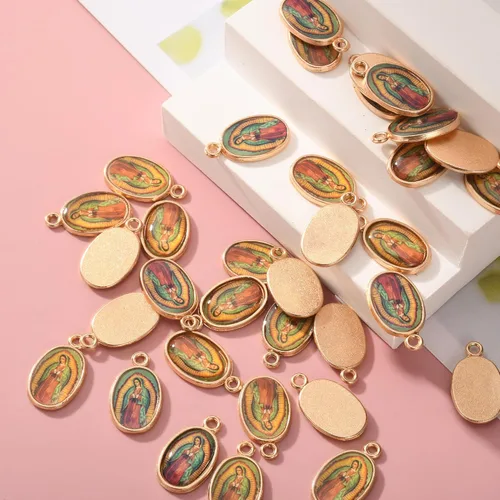 Miniatura 3 de 40 dijes clásicos de la Virgen María de Guadalupe para collares, pulseras y llaveros