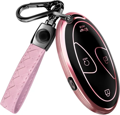 Miniatura 20 de Lucrum Compatible con funda para llavero Hyundai y llavero de cuero, funda para llavero para Santa Fe, Sonata, Tucson, Grandeur, Ioniq 5, Palisade