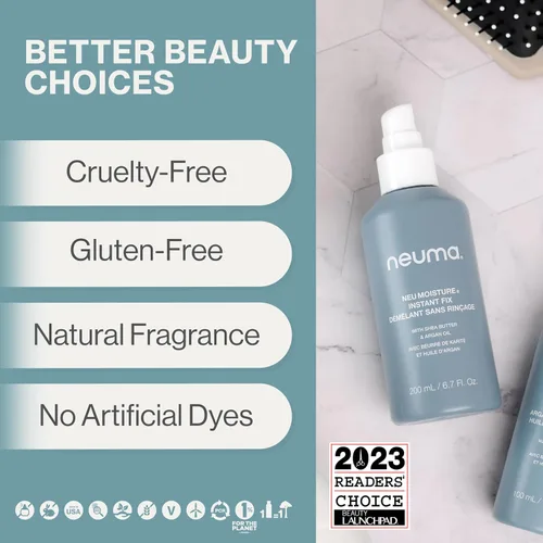 Miniatura 4 de Neuma Neu Moisture - Spray de tratamiento capilar sin enjuague Spray desenredante con protección contra el calor Hidratación nutritiva