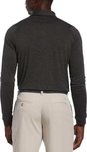 Miniatura 2 de Callaway Polo de golf de manga larga para hombre que absorbe la humedad con tela elástica (disponible en tallas grandes y altas)
