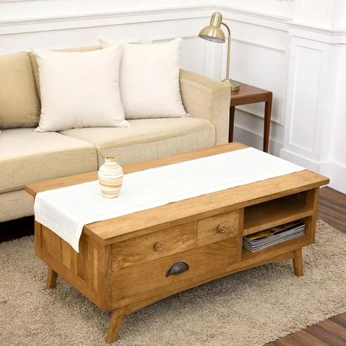 Miniatura 74 de Solino Home - Camino de mesa de algodón, servilleta y mantel individual 17: Gris claro