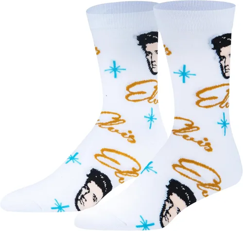 Crazy Socks, Retro Elvis, King of Rock N Roll de los años 50, calcetines novedosos para adultos, Retro Elvis