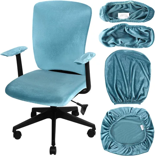 Miniatura 8 de Tallew Juego de 4 Fundas para Silla de Oficina, Fundas Universales Elásticas para Computadora, Fundas Protectoras Estiratables para Asiento