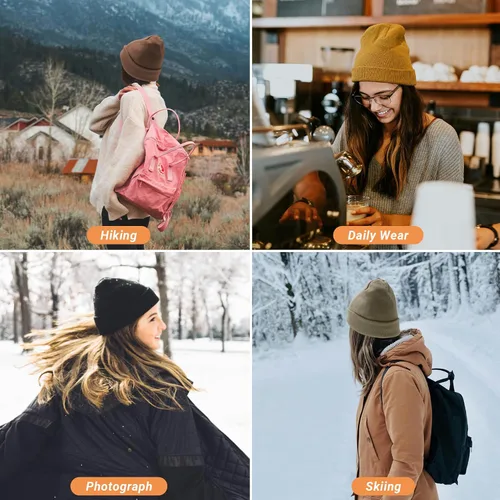Miniatura 6 de NPQQUAN Beanie for Men Women Winter Hats for Mens Beanie Cuffed Knit Beanies Skull Cap