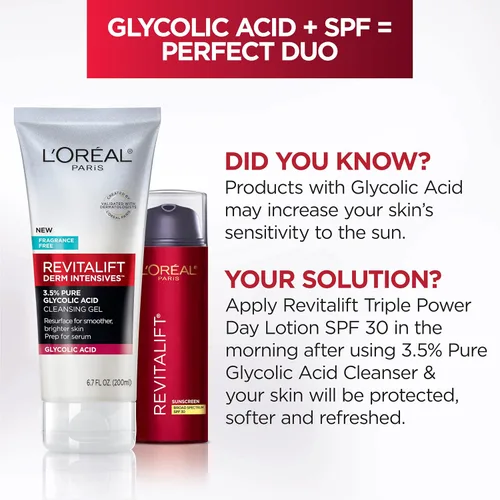 Miniatura 9 de L'Oreal Paris Revitalift - Gel limpiador iluminador con ácido glicólico puro al 3,5% con ácido salicílico, 6,7 onzas líquidas