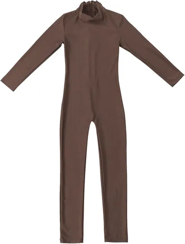 Miniatura 36 de Body de manga larga para niños y niñas, con cuello alto, cuerpo completo, leotardo de gimnasia