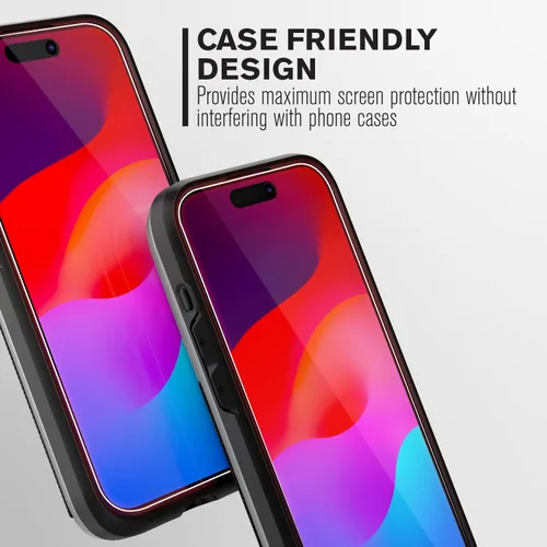 Miniatura 6 de VENA Protector de pantalla de vidrio templado ultra transparente HD compatible con Apple iPhone 15 Pro Max (6.7 pulgadas) – 3 paquetes