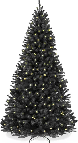 Miniatura 12 de Best Choice Products Artificial Frosted Christmas Tree, 7.5ft Premium Pre-Lit Realistic Spruce Holiday Décor w/Dense Branches, Metal Base – Blue