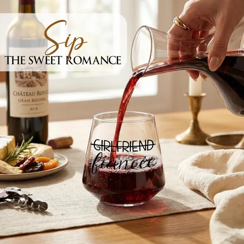 Miniatura 4 de comfit Regalos de compromiso para parejas: regalo de compromiso para prometidos y prometidos para parejas recién comprometidas, copa de whisky