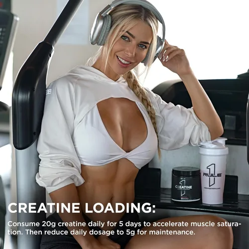 Miniatura 7 de Rule 1 Proteins Polvo de creatina: monohidrato de creatina micronizada pura para ejercicio de alta intensidad y apoyo de masa corporal magra