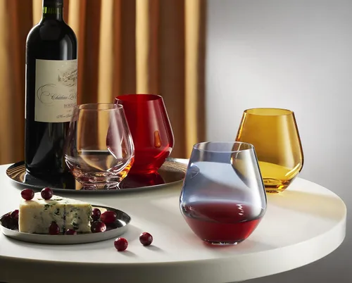 Miniatura 2 de Godinger Copas de vino, copas de vino sin tallo, copas de vino tinto, vasos para beber, copa de vino sin tallo de fabricación europea, color blanco
