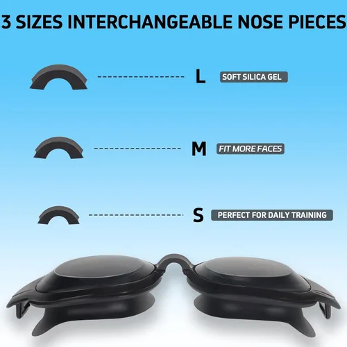 Miniatura 6 de Gafas de natación para adultos, hombres y mujeres, gafas de natación para piscina, gafas de agua para adultos, marco grande, sin fugas, antivaho