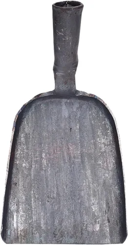 Veemoon Pala pequeña de metal para cenizas, pala para estufa de fuego, sin mango, cuchara de carbón de acero resistente, pala de limpieza portátil