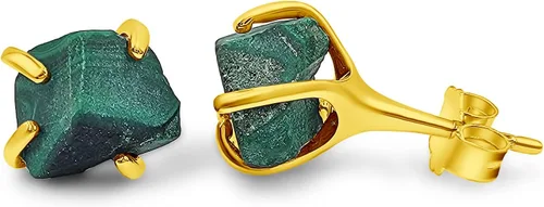 Miniatura 37 de Aretes de piedra preciosa natural en bruto con oro amarillo sobre plata de ley 925, 6 a 0.276 in, regalo de piedra de nacimiento de calidad genuina