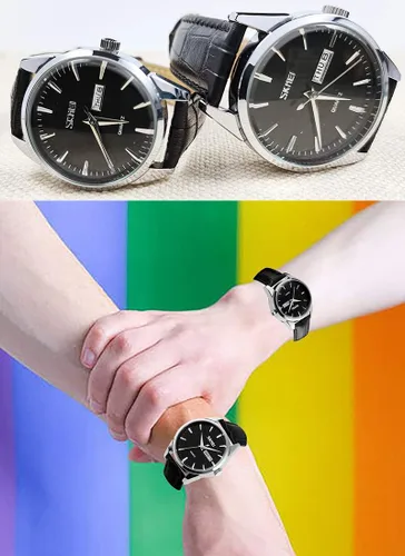 Miniatura 2 de SKMEI Par de relojes para parejas, hombres y mujeres, para él y para ella, juego de relojes para esposo, esposa, San Valentín, reloj de pulsera a